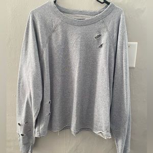 Lilly & Lottie Gray Distressed top